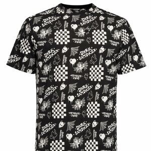 Rue21 Men’s XL Black Goth Graphic Shirt – Skull Checkerboard Punk Streetwear